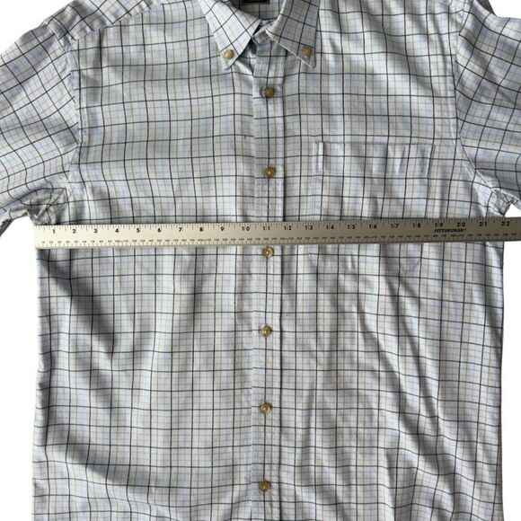 T. Harris London Long Sleeve Check Button Down Dress Shirt Men's Large (L) - Picture 5 of 6